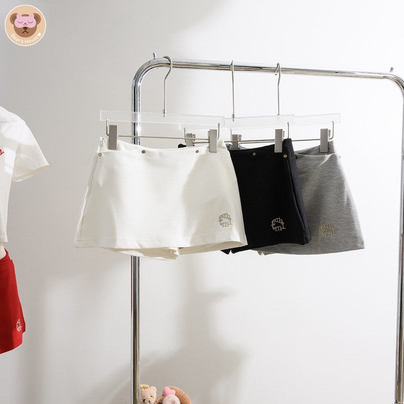 Eternal Skirt กระโปรงกางเกง ผ้ายืด งานป้าย ปักตัวอักษร