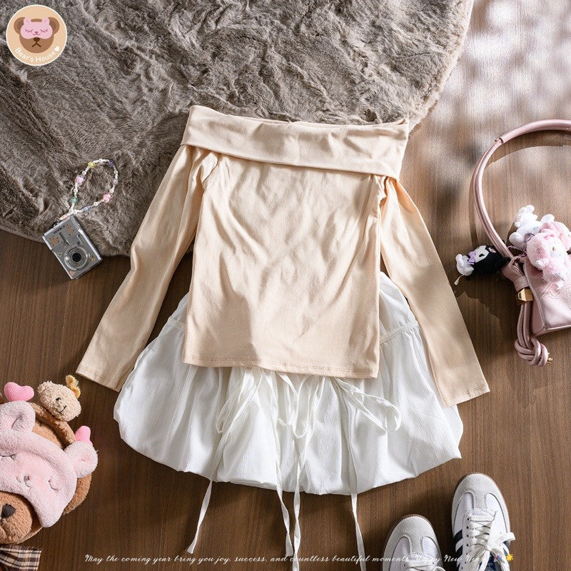 Pumpkin Balloon Skirt กระโปรงบอลลูน น่ารักมากๆ แต่งดีเทลผูกโบว์