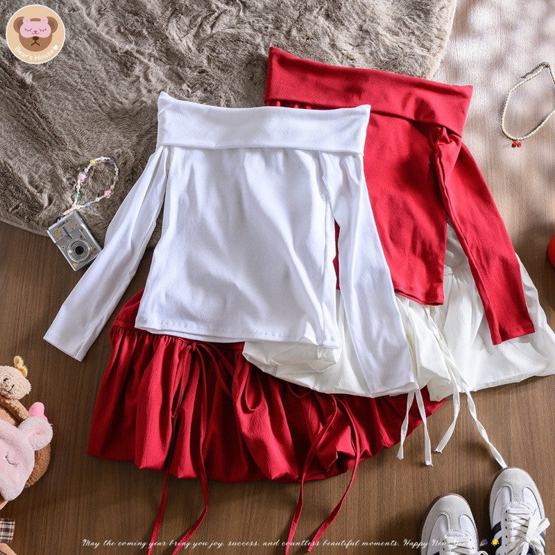 Pumpkin Balloon Skirt กระโปรงบอลลูน น่ารักมากๆ แต่งดีเทลผูกโบว์