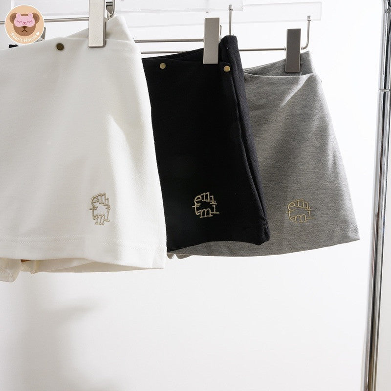 Eternal Skirt กระโปรงกางเกง ผ้ายืด งานป้าย ปักตัวอักษร