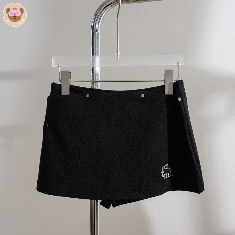 Eternal Skirt กระโปรงกางเกง ผ้ายืด งานป้าย ปักตัวอักษร